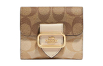 COACH Morgan Canvas With Leather Wallet Small Women"s Khaki
