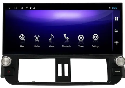 Магнитола для Toyota Land Cruiser Prado 150 2017-2023 - Parafar PF348L12 Android 10, Быстрая, монитро 12.3", CarPlay, 4G SIM-слот