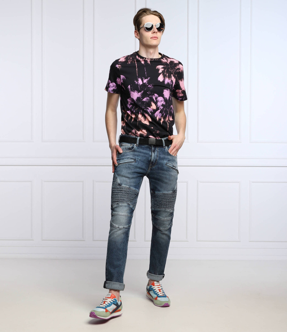 джинсы pin tuck moto GUESS - голубой(M2GAS2 D47I6)