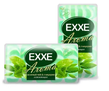 Косметическое мыло EXXE AROMA "Зеленый чай & глицерин", 5шт*70г (зелёное) ЭКОПАК