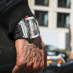 STARKING Steel Core Collection Mechanical Movement Silicone Strap Watch Men"s Watches Black Dial