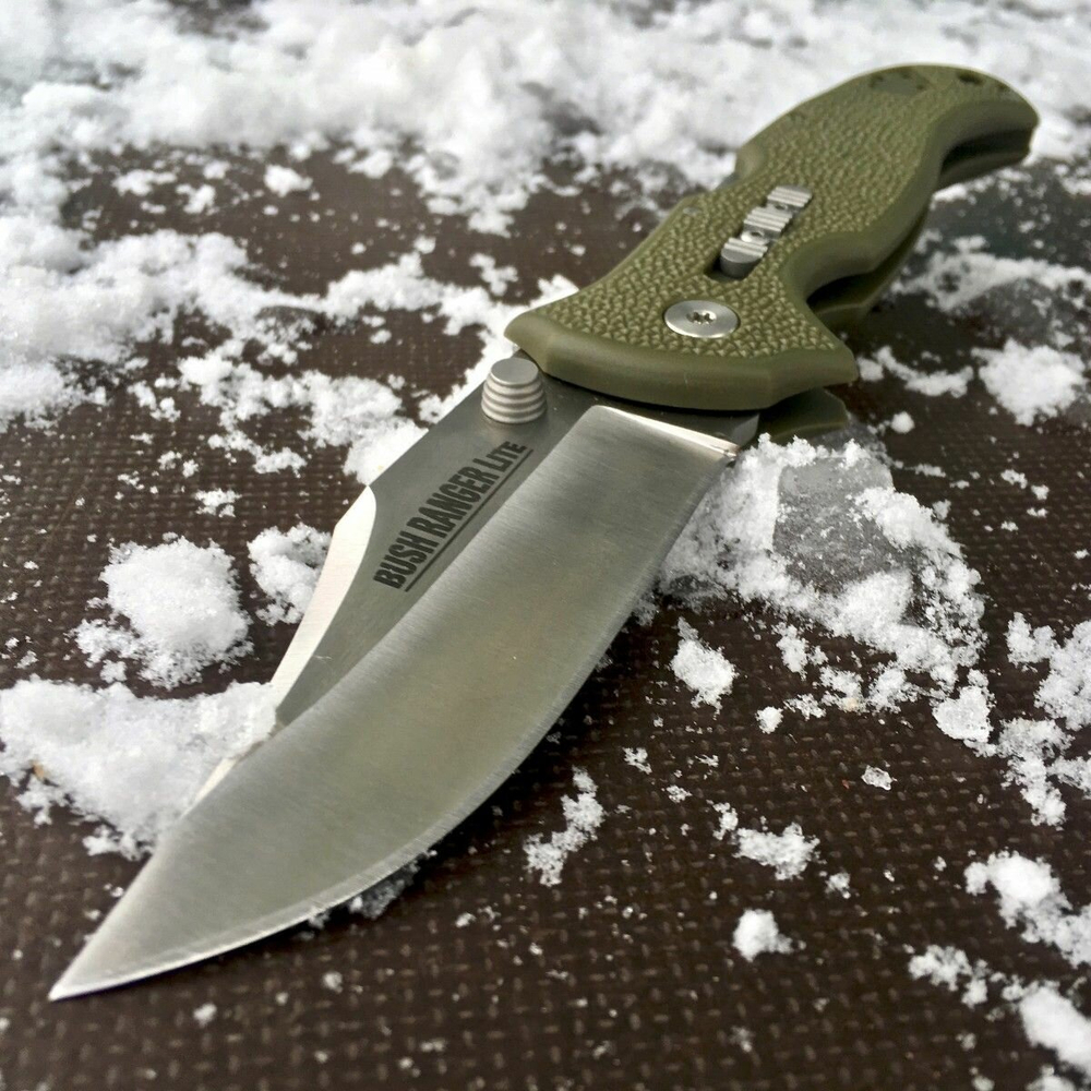 CS_21A Bush Ranger Lite - нож складной, рук-ть зелен. GFN, клинок 8Cr13MoV