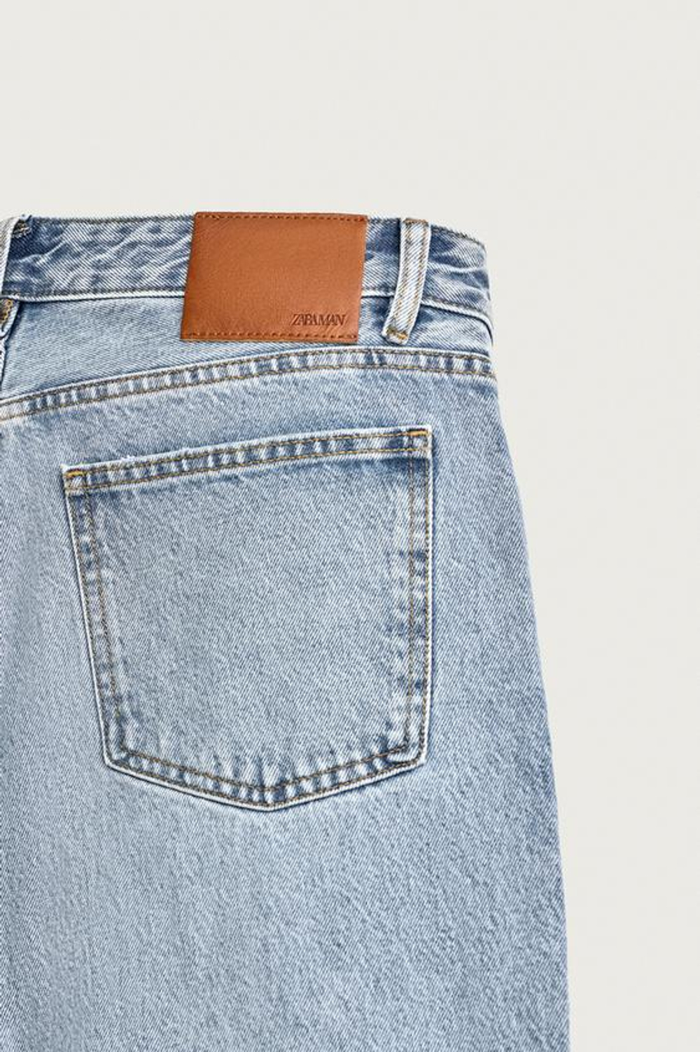 ZARA РАСКЛЕШЕННЫЕ ДЖИНСЫ С РАЗРЕЗАМИ, ГОЛУБОЙ