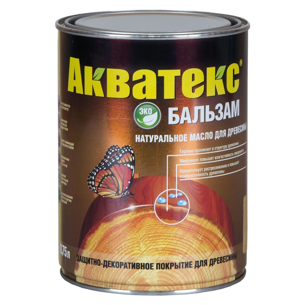 Пропитка по дереву Антисептик АКВАТЕКС Бальзам лиственница  0,75л (Рогнеда)
