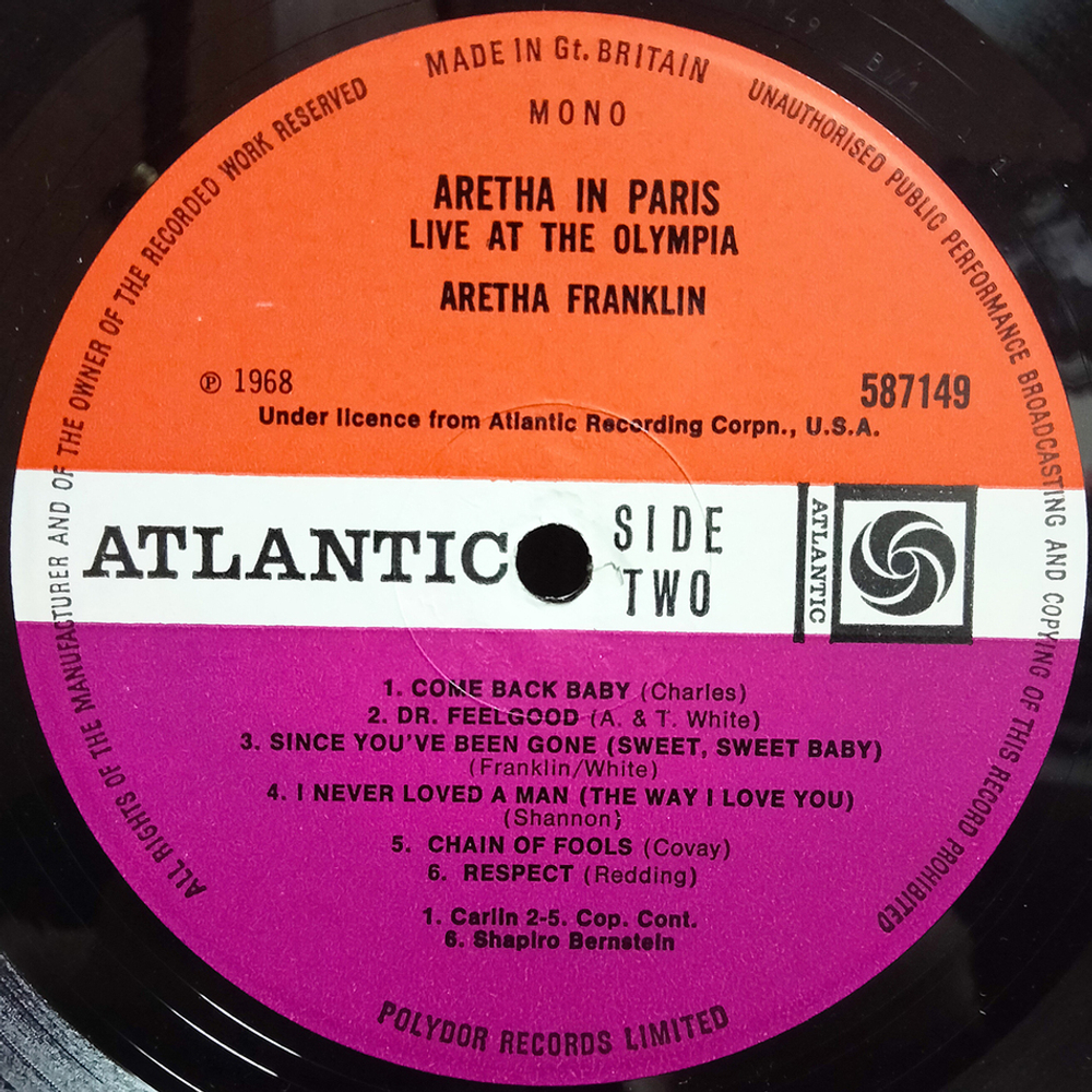 Aretha Franklin / Aretha In Paris (LP)
