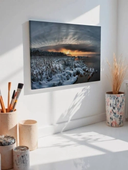 Картина на стену 40 X 50 Зимний пейзаж