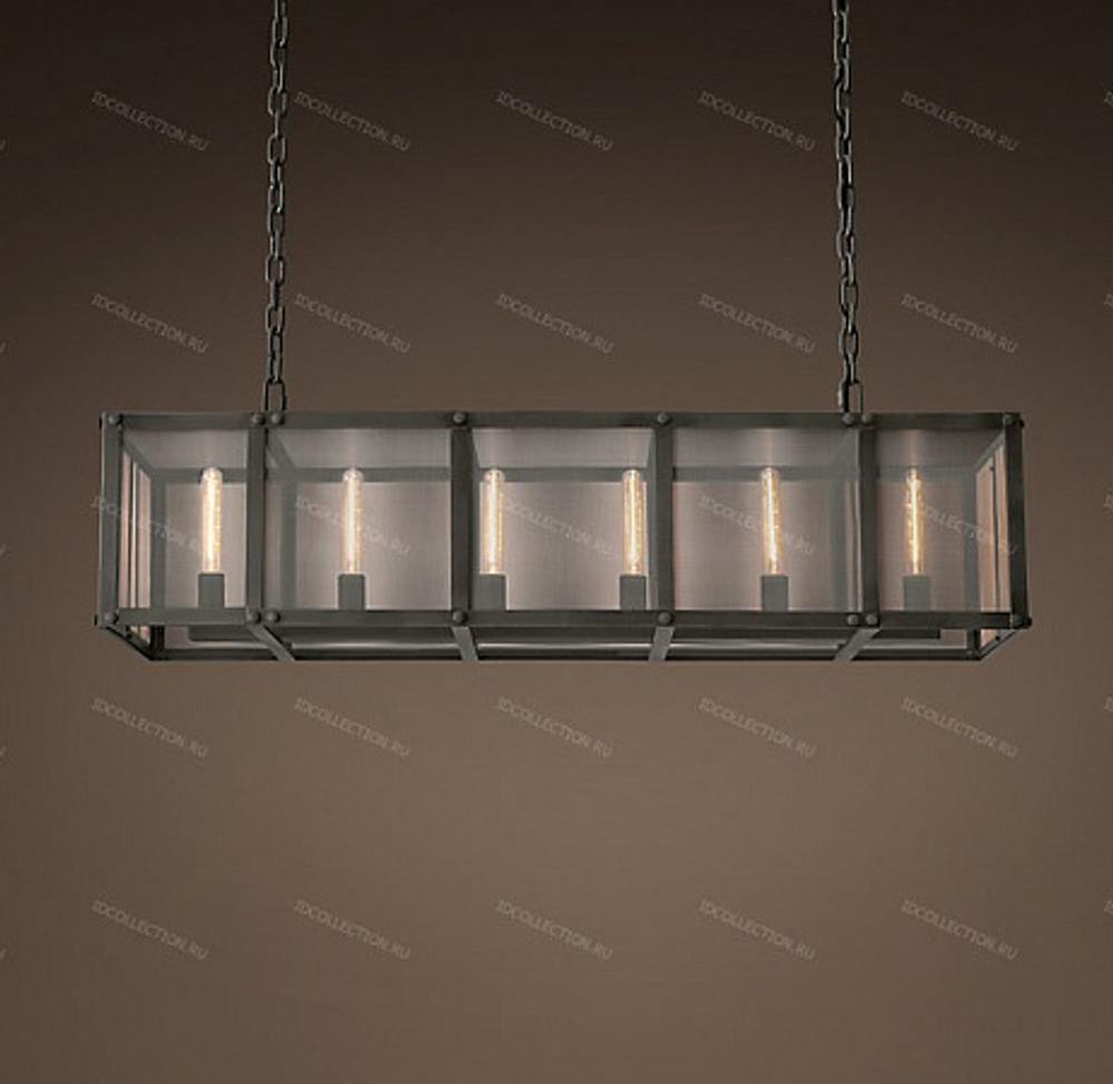 Люстра RIVETED MESH RECTANGULAR Restoration Hardware 68290011
