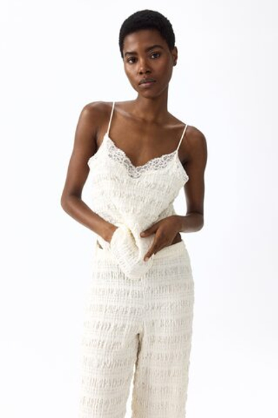 Топ на бретелях из текстурного джерси - H&M