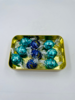 Набор шоколадных конфет Lindt LINDOR в подарочной жестяной коробке, ассорти, 115 г