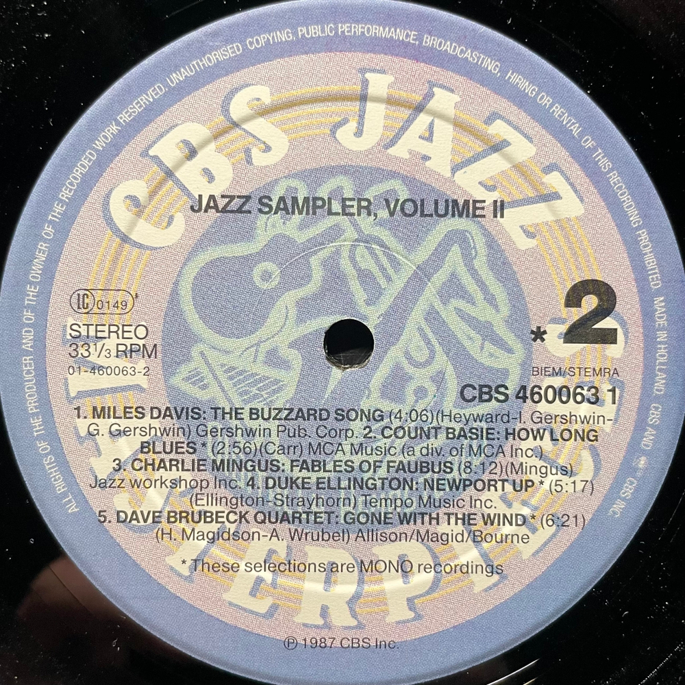 Сборник Jazz Sampler , Volume II (Голландия 1987г.)