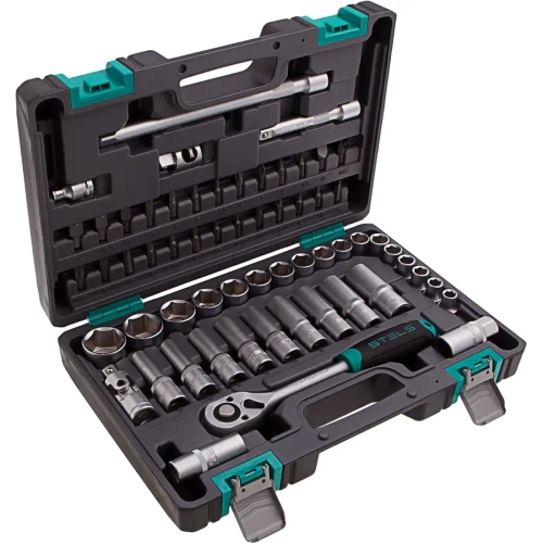 Набор инструментов, 1/2", CrV, пластиковый кейс, 60 пр STELS 14103