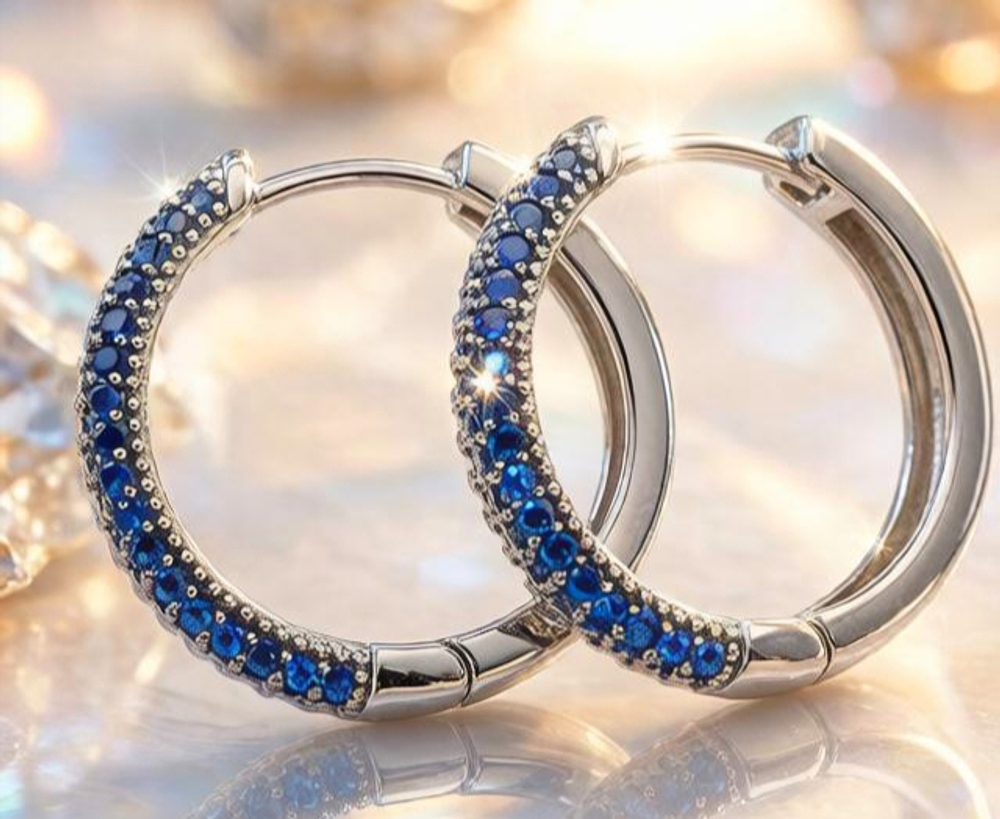 Ювелирные серьги из серебра 925 пробы