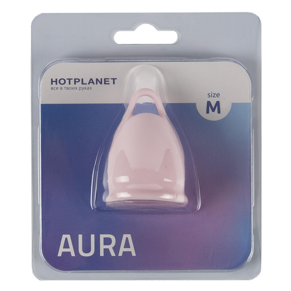 Розовая менструальная чаша Aura M (Цвет: розовый)