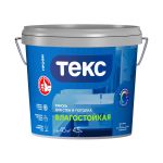 ТЕКС Краска в/д для стен и потолков, влагостойкая ПРОФИ супербелая (4,5л = 6,5кг)
