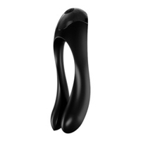 Черный универсальный унисекс вибростимулятор 13см Satisfyer Candy Cane