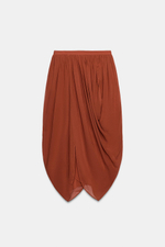 Асимметричная юбка миди со сборками — ZW COLLECTION — ZARA