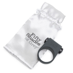 Черное эрекционное кольцо 3,8см Fifty Shades of Grey Feel It Baby Vibrating Cock Ring