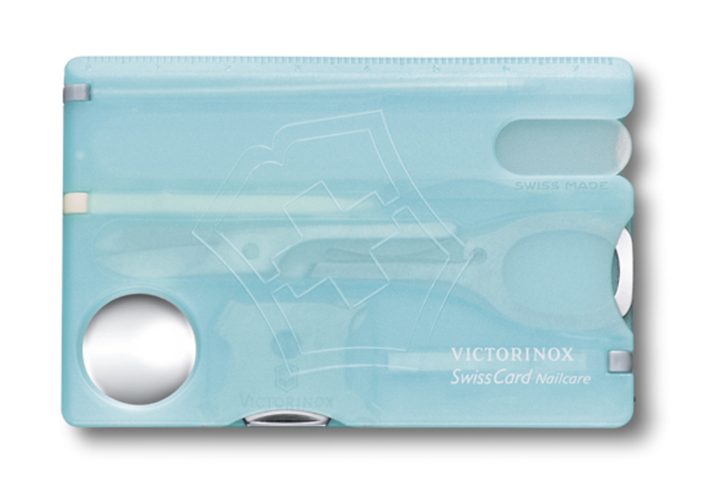 Швейцарская карточка Victorinox SwissCard Nailcare, голубая