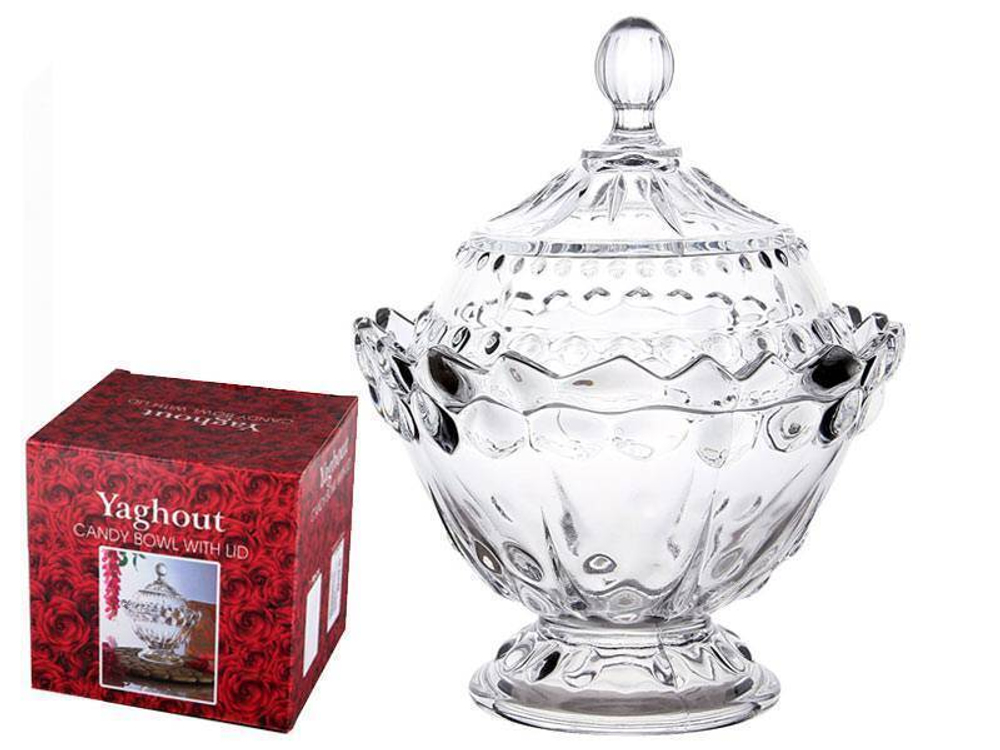 Ваза 17см с крышкой "Yaghout"