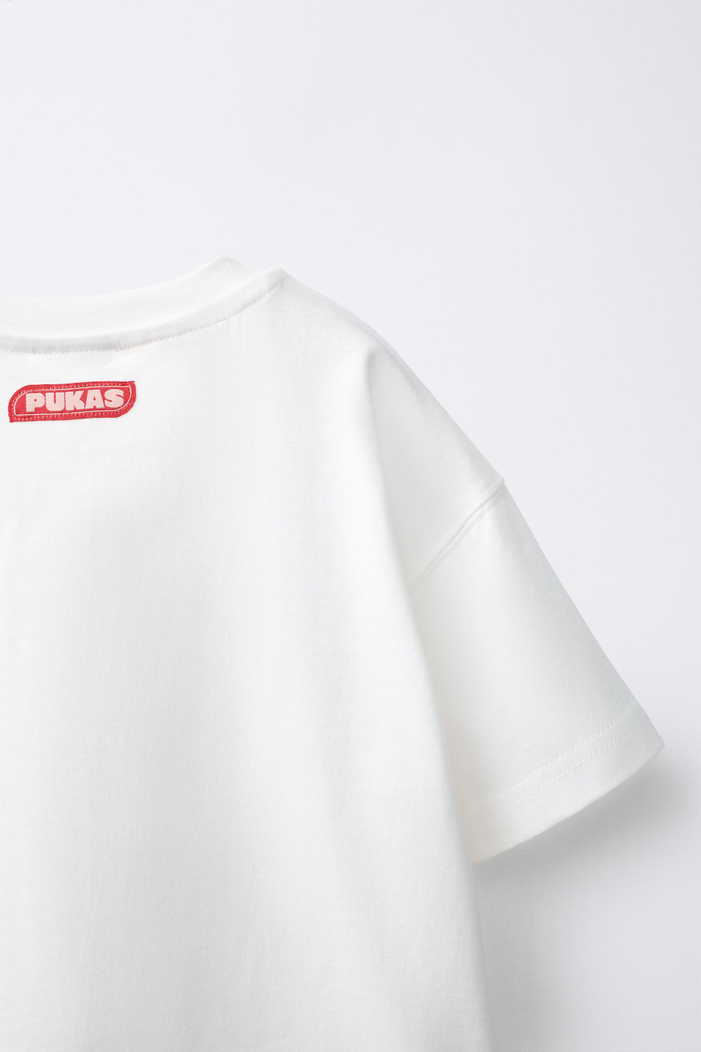 ZARA X PUKAS ФУТБОЛКА С ФОТОГРАФИЕЙ PUKAS SURF, БЕЛЫЙ