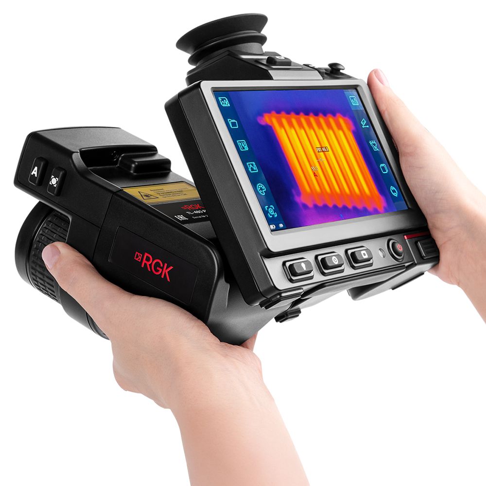 Тепловизор RGK TL-480 Pro с поверкой в комплекте с телеобъективом 6° и широкоугольным объективом 48°, RGK