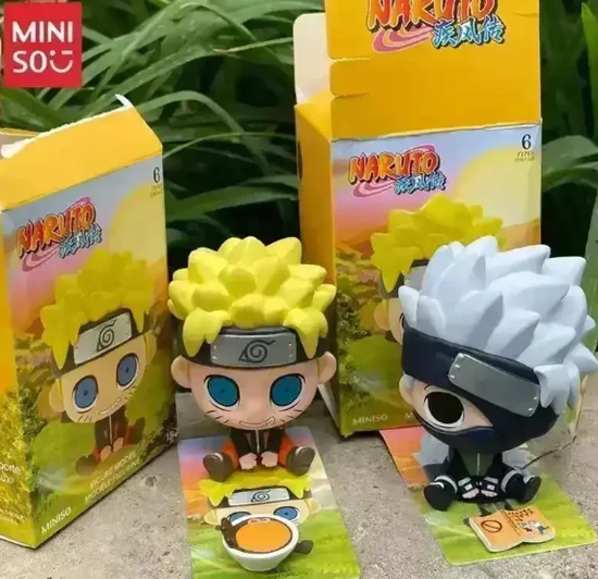 Фигурка MINISO Naruto Sitting Series Blind Box — примеры дизайнов серии; цена за 1 случайную фигурку