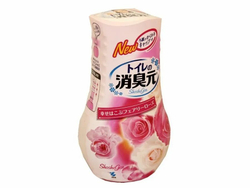 KOBAYASHI Shoshugen for Toilet Fairy Rose Жидкий дезодорант для туалета "Волшебная роза", с элегантным ароматом роз, 400мл. 1/16