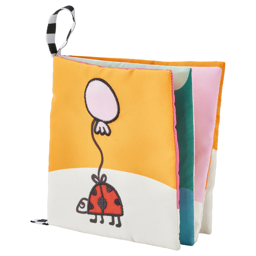 IKEA GRÖNFINK  (ИКЕА ГРЁНФИНК)  -  Книжка-игрушка - разноцветная 14x14 см