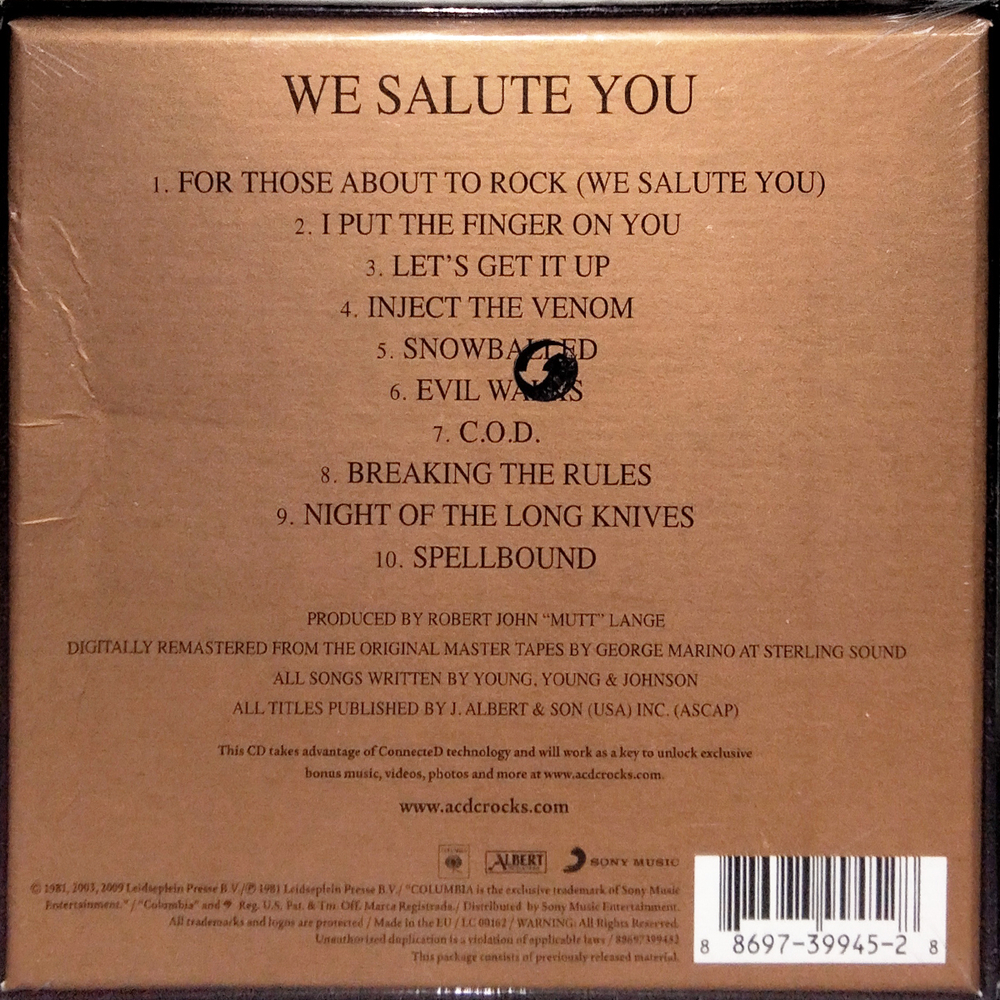 AC/DC / For Those About To Rock - We Salute You (Limited Edition)(CD)
