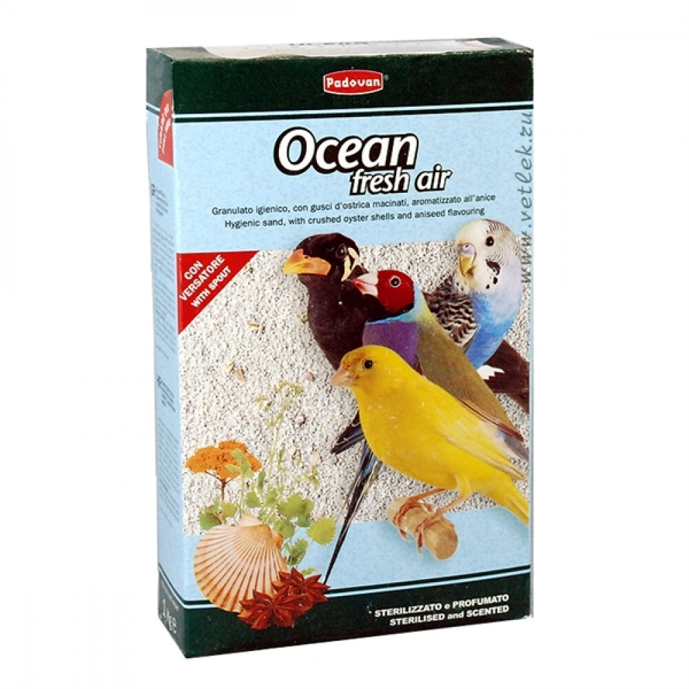 PADOVAN Ocean Fresh Air Био-песок д/всех видов птиц 1кг