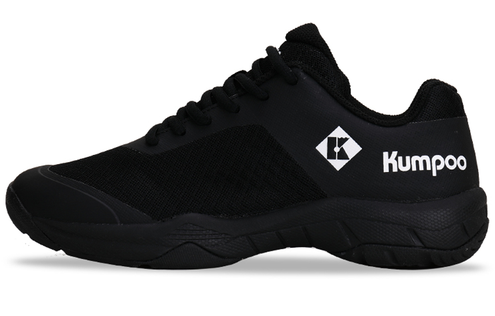 KUMPOO Textile, Synthetic Leather, TPU Cushioning Slip Resistant Breathable Coverage Support Low top Badminton Shoes