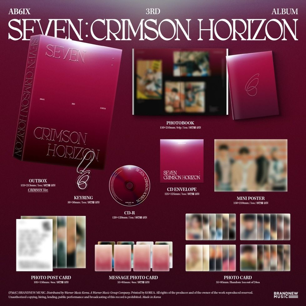 Альбом AB6IX - SEVEN : CRIMSON HORIZON 3rd Album PHOTOBOOK 2 Version SET