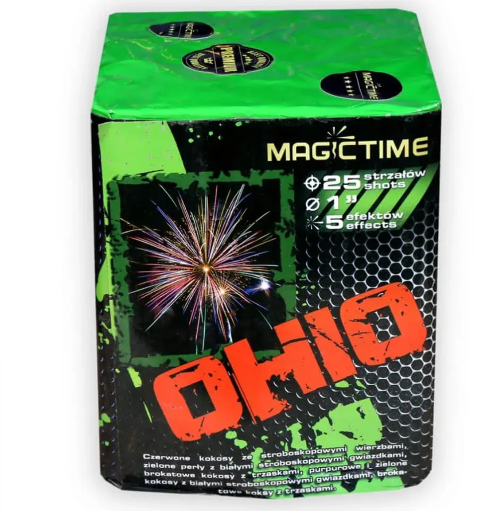 Батарея салютов Ohio (P7422) от Magictime, 25 залпов, 25 мм