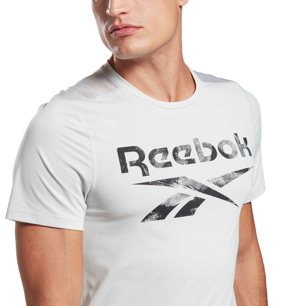 Мужская теннисная футболка Reebok Workout Ready Activechill Tee M - pure grey