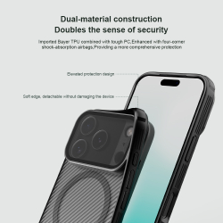 Чехол тонированный от Nillkin с MagSafe на iPhone 17 Pro, серия CamShield Prop Magnetic Case (версия с прозрачной крышкой объектива)