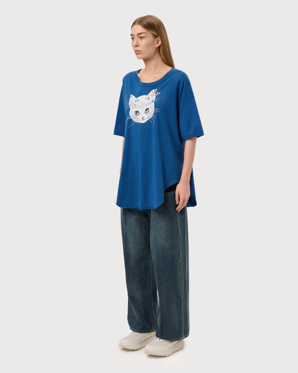 VIVIENNE WESTWOOD RED LABEL ФУТБОЛКА СИНЯЯ С ПРИНТОМ