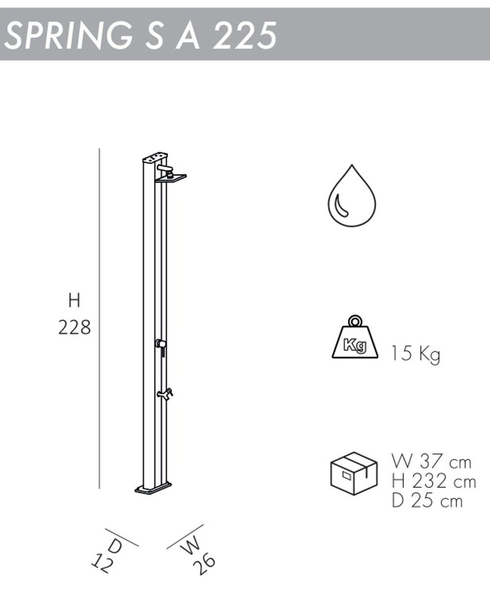 Душ уличный Arkema Spring S A 225