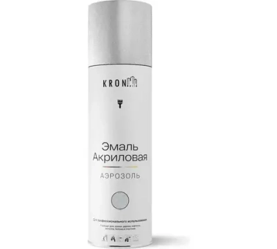 Эмаль акриловая KRONbuild металлик хром 520 мл
