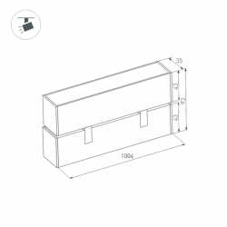 Светильник MAG-FLAT-FOLD-45-S1005-30W Day4000 (WH, 100 deg, 24V) (Arlight, IP20 Металл, 5 лет) 027002