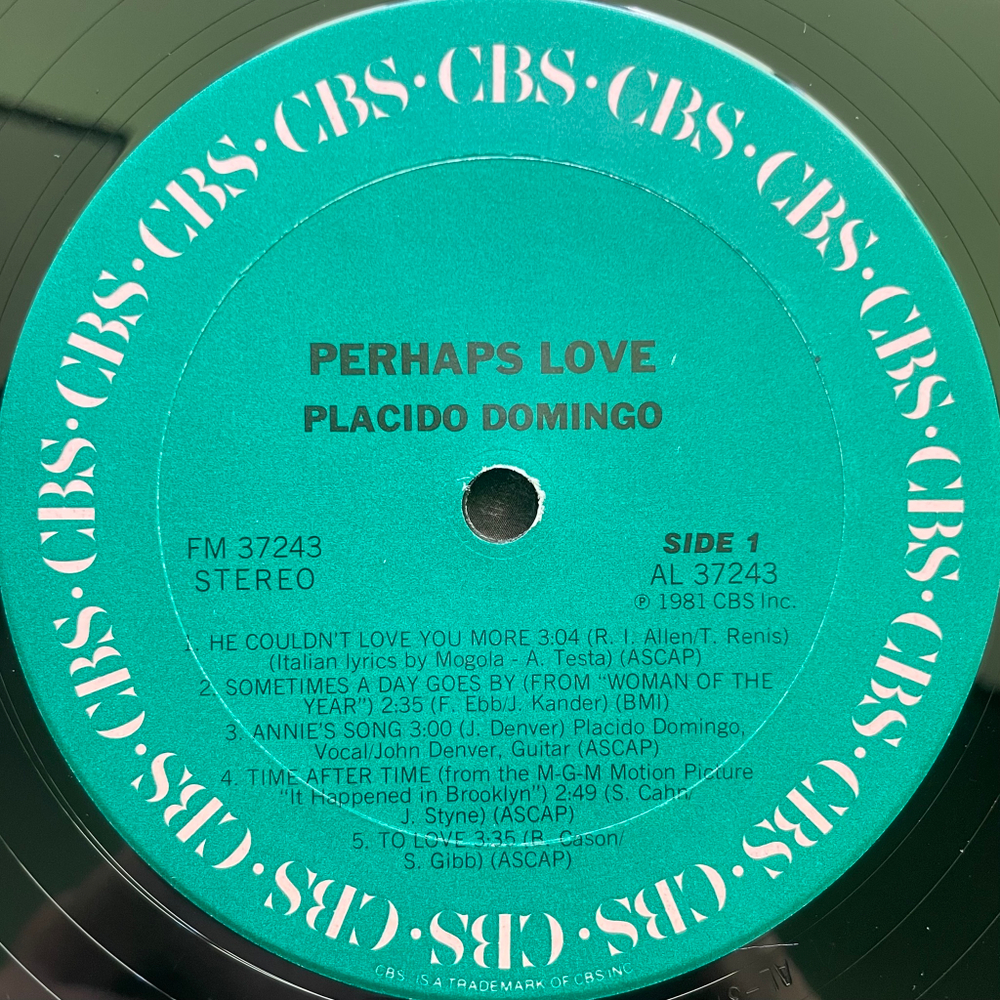 Placido Domingo With John Denver ‎– Perhaps Love (США 1981г.)