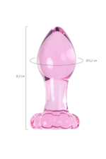 Анальная втулка Sexus Glass розовая 8,3 см