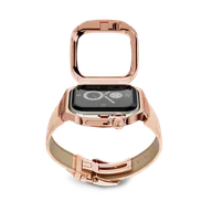 Корпус для Apple Watch ROL41 -Розовое золото/Натуральная кожа