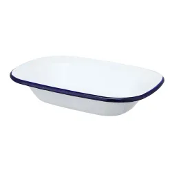 Блюдо для подачи 26*19 см h6 см 1250 мл Blue Rim эмалированая сталь SUNNEX [1]