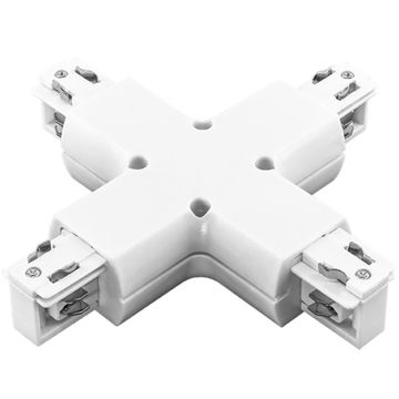 Коннектор Х-образный для трехфазного шинопровода 504146 белый Barra Lightstar