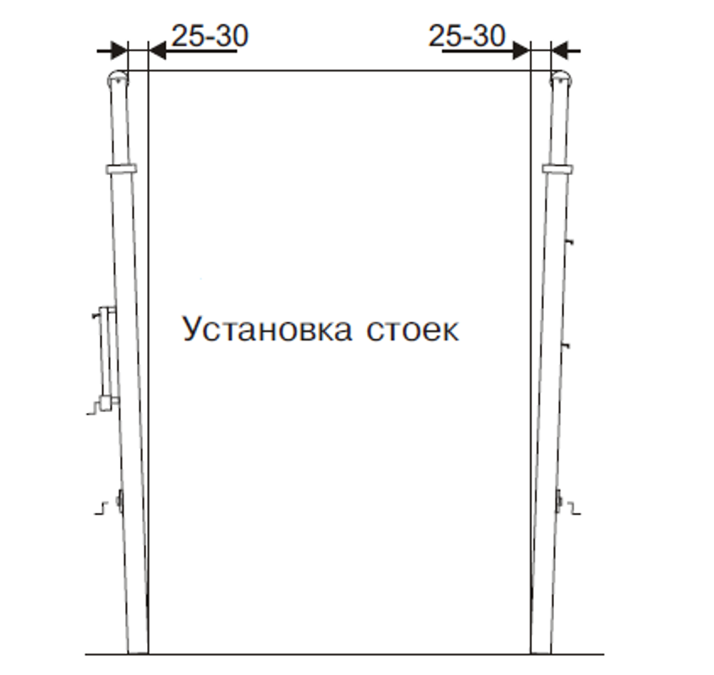 S-109-2 Стойки волейбольные телескопические на стаканах