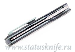 Нож TFK Tengu Damascus CF Green Anodizedфотография - 8