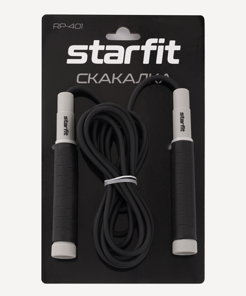 Скакалка RP-401, c силиконовыми ручками, 3 м, черный