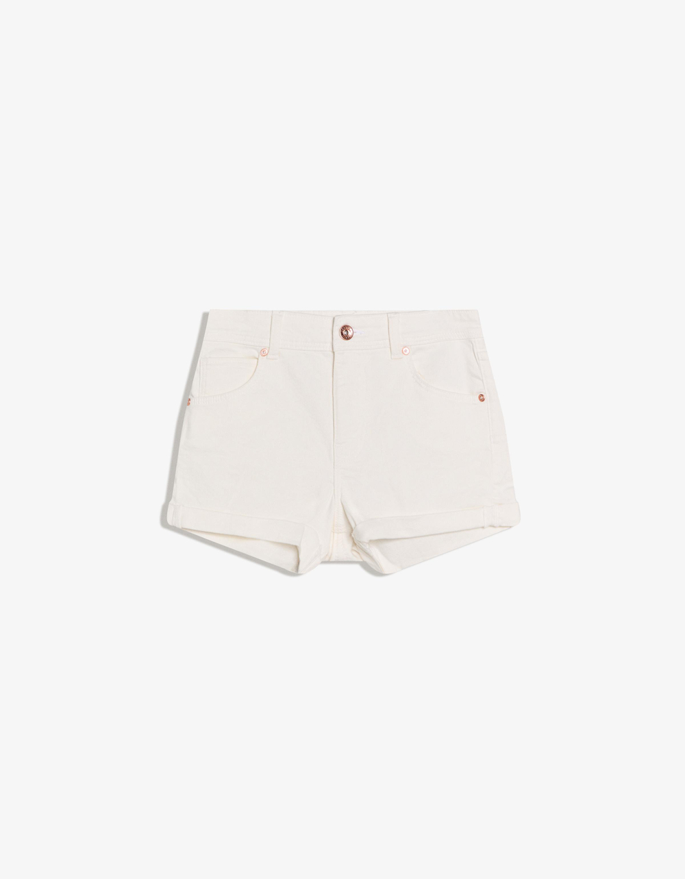 Женские джинсовые шорты с отворотами - BERSHKA