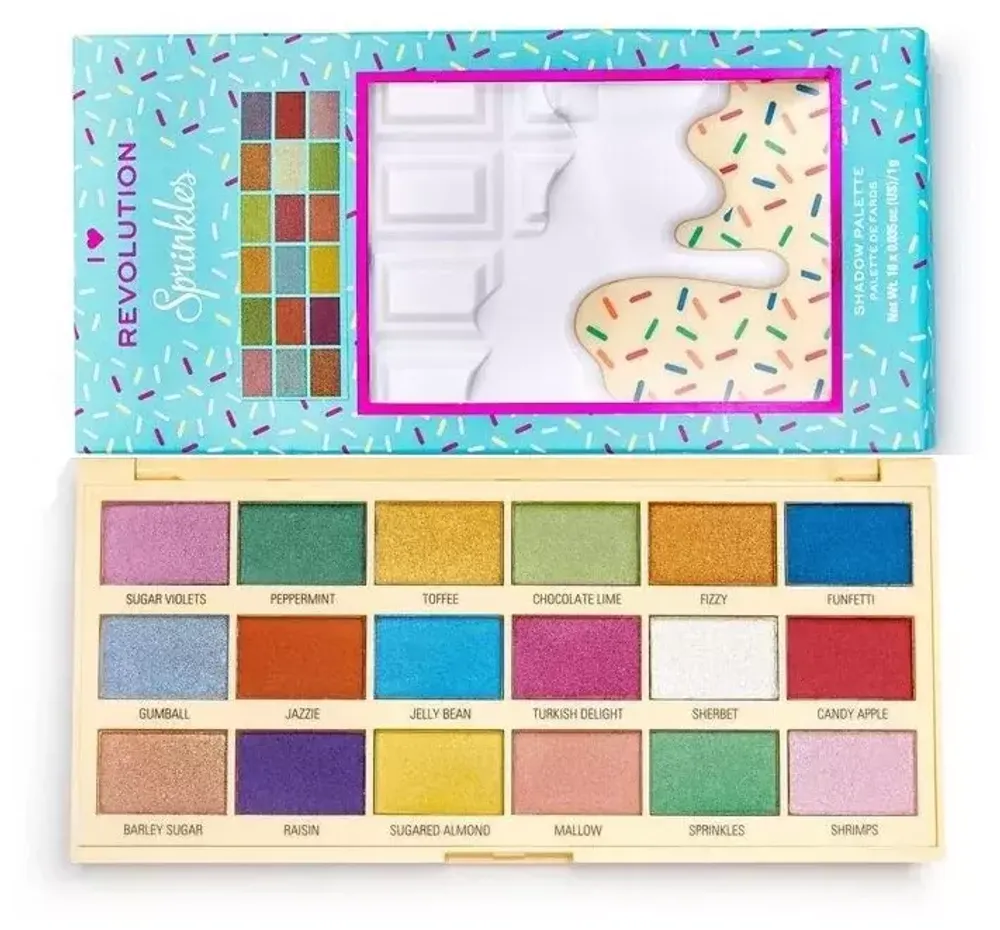 Палетка теней для век I Heart Revolution - Chocolate Sprinkles Shadow Palette
