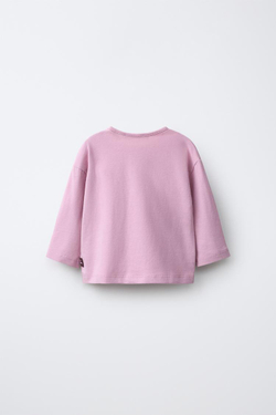 ZARA НАБОР ИЗ ТРЕХ ФУТБОЛОК С ТЕКСТОМ И НАШИВКОЙ, ТЕМНО-БОРДОВЫЙ